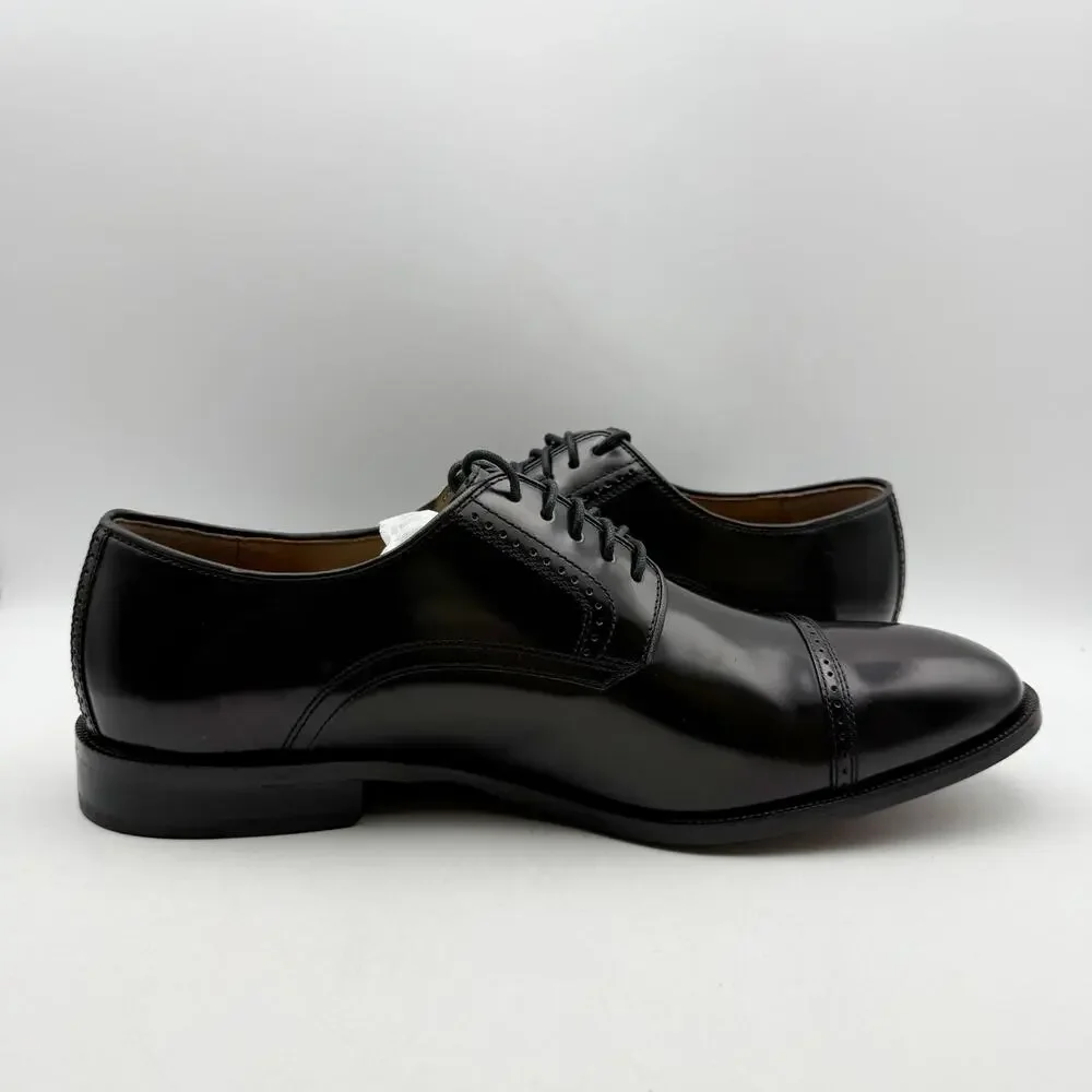 Johnston & Murphy Mens Bradford Oxford Shoes US 13 EEE Black Patent Leather NWOB